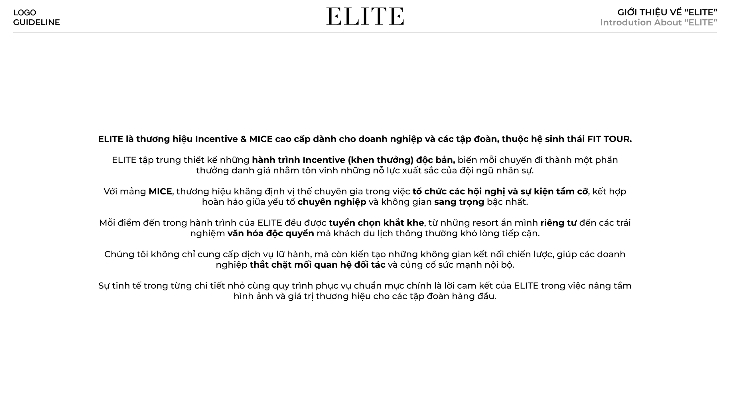 Khái quát thương hiệu ELITE